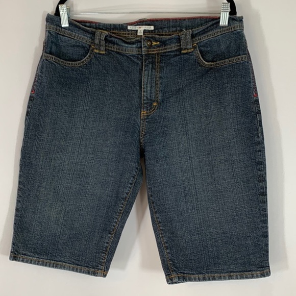 Tommy Hilfiger Blue Denim Bermuda Jean Shorts - Picture 1 of 8